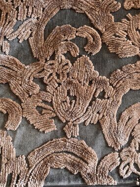 Textured Taupe and Sage Green Chenille Throw Pillow Cover